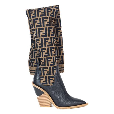 fendi sock boot|fendi plaid cowboy boots.